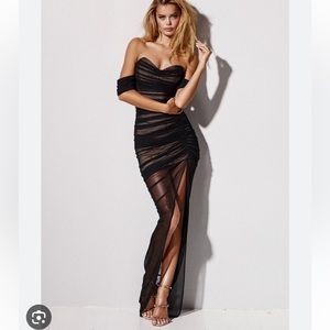 Nookie Dress- Dita Mesh Gown - Black - Size Small